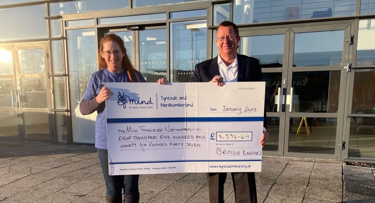 British Engines Raises Over £8,500 for Tyneside and Northumberland Mind
